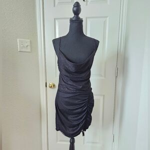 shape black sheer knit ladder cut out side bodycon dress Sheer Black Bodycon Short Sleeve Dress Knorts Knit Denim